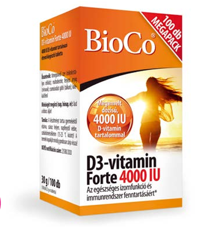 <b>BioCo D3-vitamin Forte 4000 IU MEGAPACK</b><br>tabletta